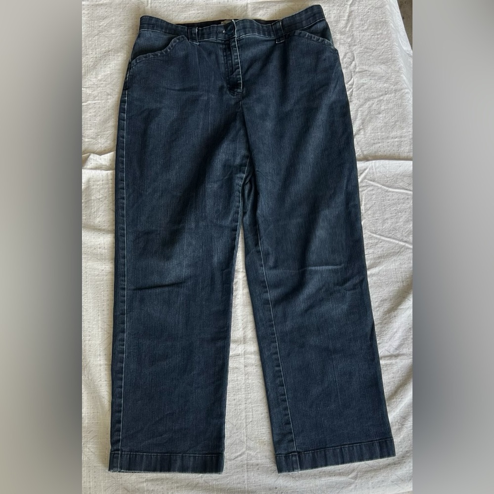 L.L. Bean Womens Classic Fit Straight Dark Wash Denim Size 12